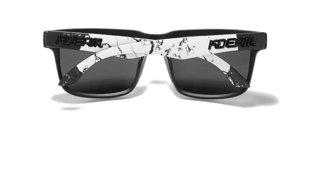 KDEAM All Black Men's Sunglasses Polarized And UV400 Protection Lens Driving Fishing Glasses Mirror With Complete Package