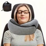 1 pc Ergonomic U-Shaped Travel Pillow – Soft, Durable Neck Support for Airplanes, Trains,  Cars & Office Naps – Portable Pillow