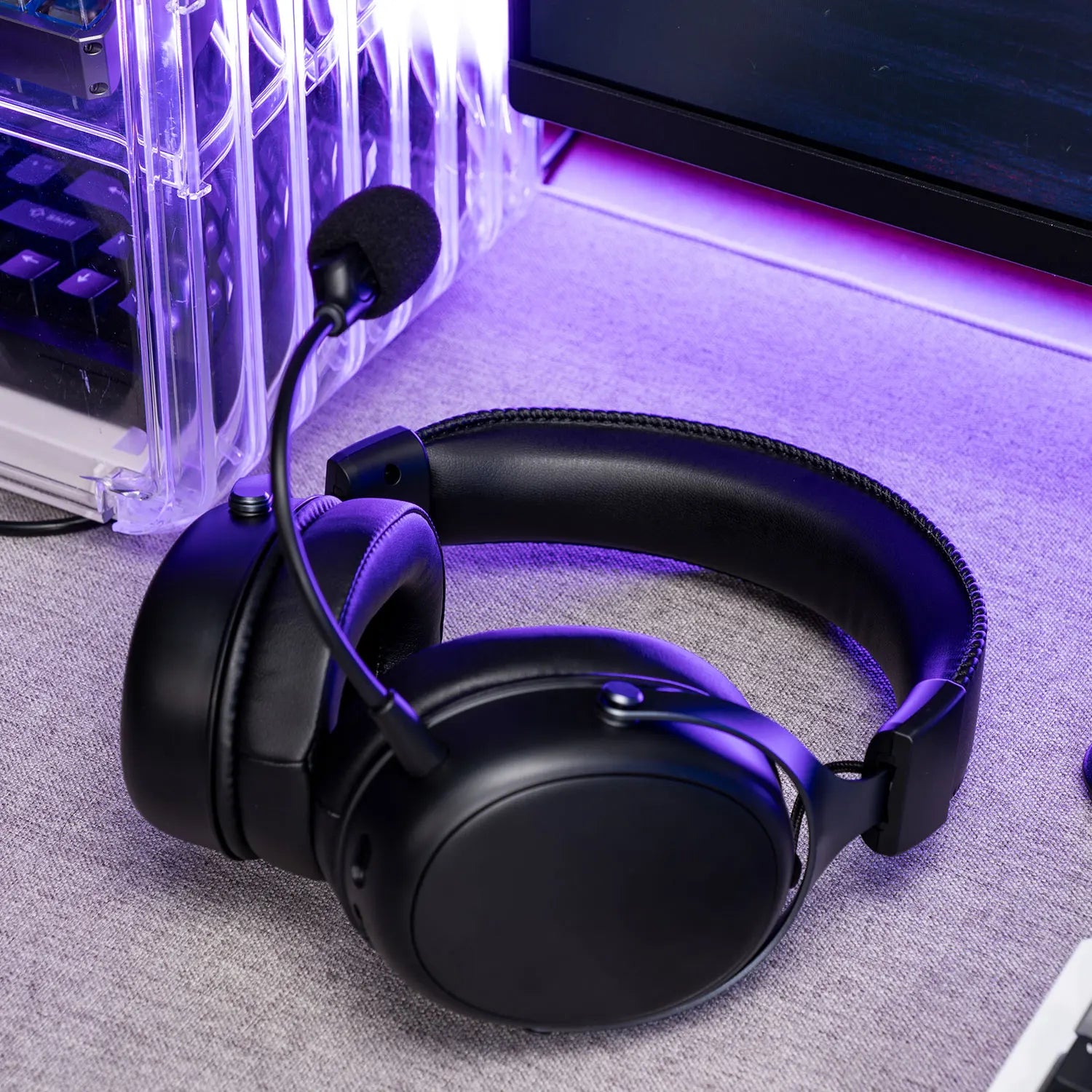 AKKO Verge S9 E-Sports Headset with Mic Quad-Mode Gaming Headphone 7.1 Channel Surround Sound Pro-Tuned FPS Audio 53mm Driver