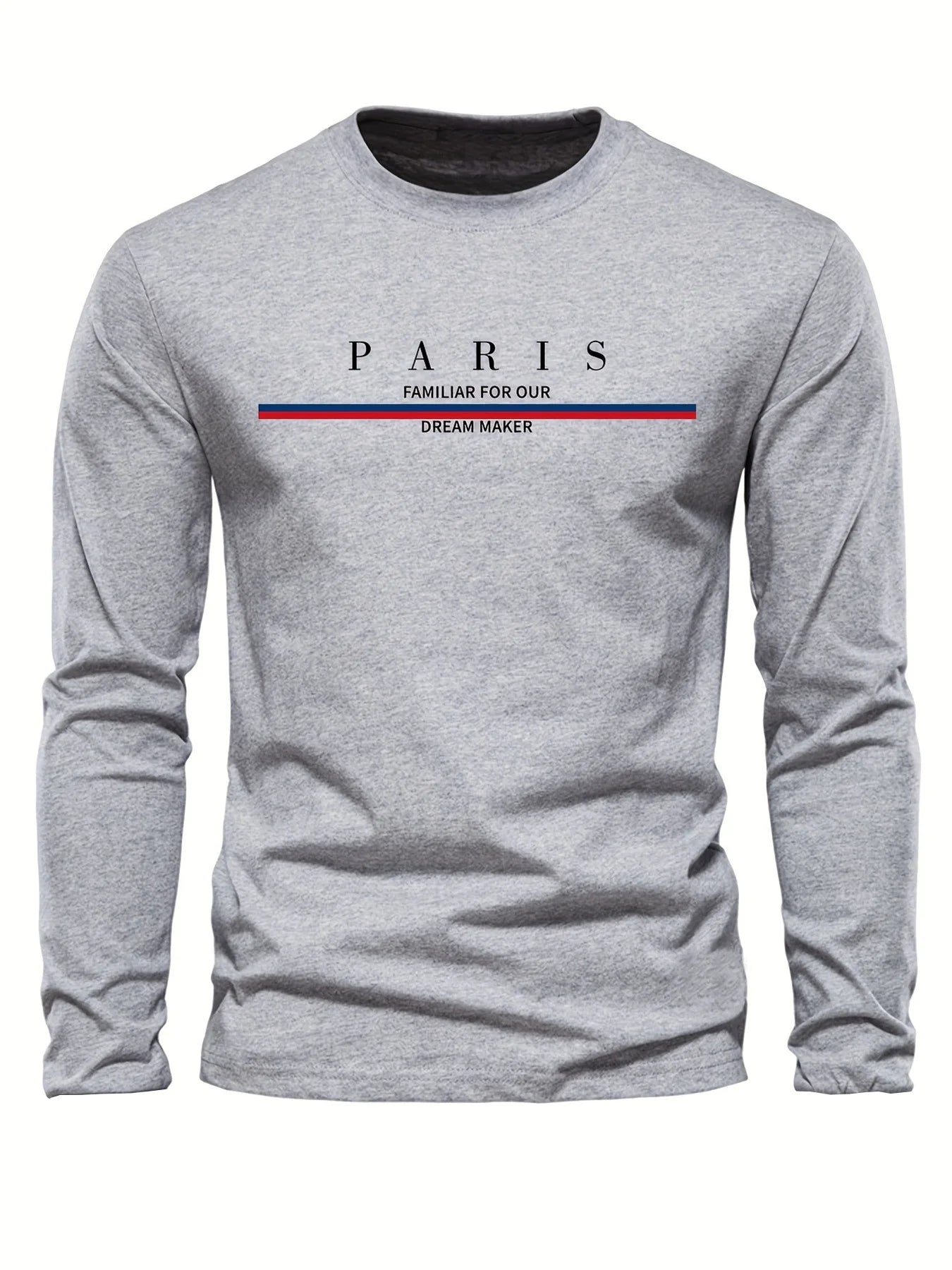 Paris Print Relaxed Fit Pullover – Premium Cotton Casual O-Neck Hoodie
