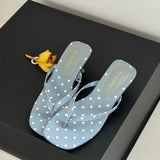 Bailamos 2025 Brand Women Slippers High Heels Sandals Sexy Open Toe Party Wedding Summer Shoes Woman Soft Outdoor Slides Beach F