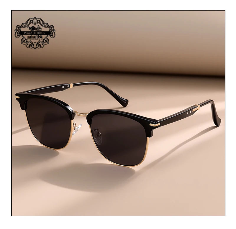 2025 Classic Polarized Sunglasses Men Women Retro Half Frame UV400 Glasses Male Popular Anti-glare Travel Driving Eyewear