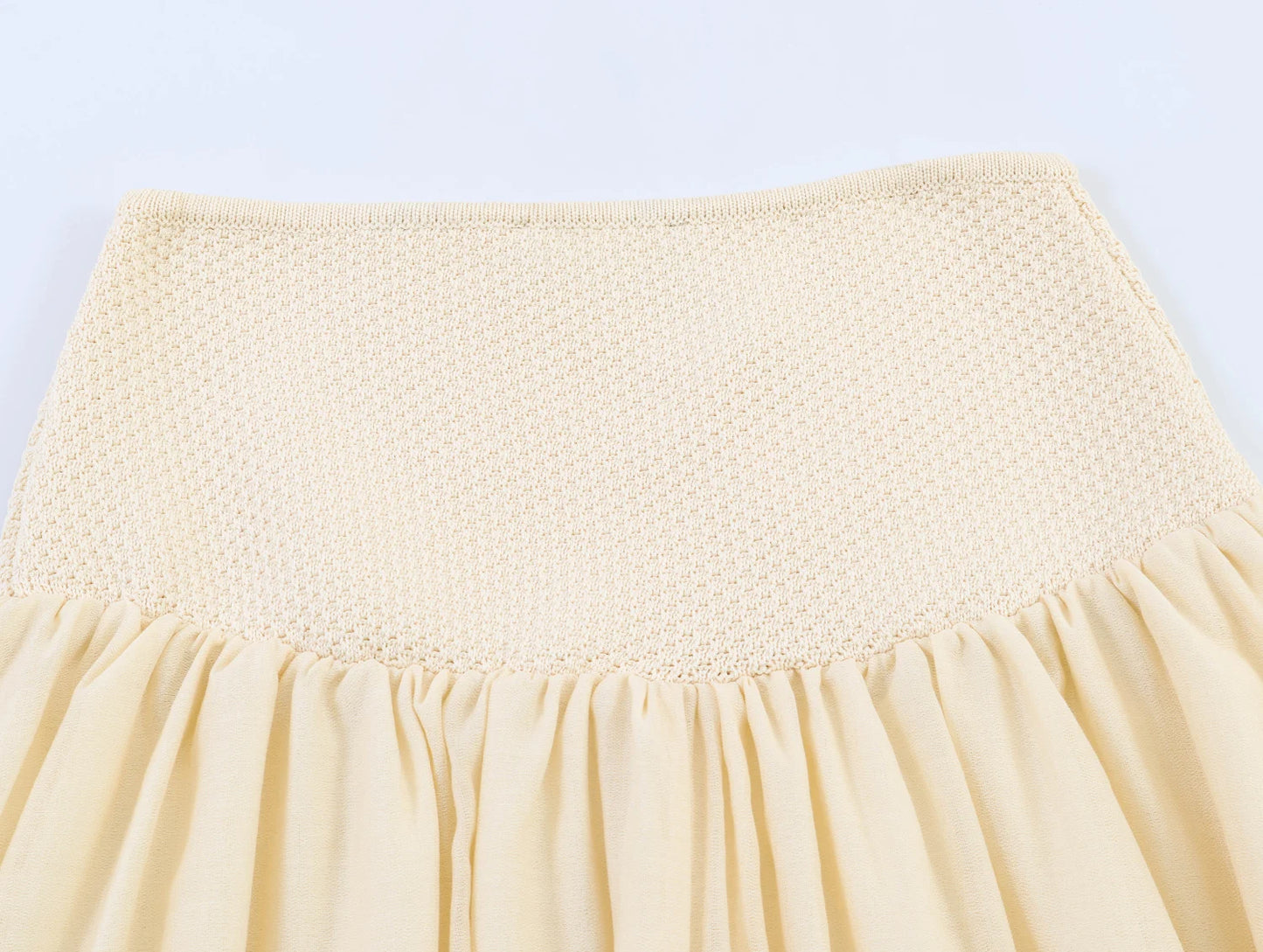 Summer minimalist style V-neck slim fit structured knit short sleeved knitted jacket with suspender short top and half skirt