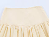 Summer minimalist style V-neck slim fit structured knit short sleeved knitted jacket with suspender short top and half skirt