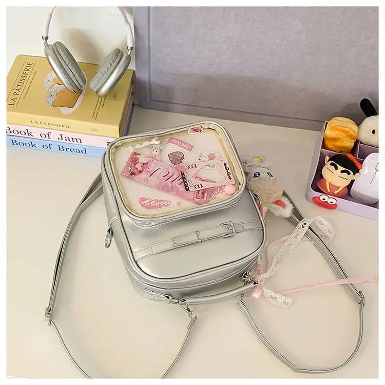 New Women Fashion Casual Backpack Preppy Style One Shoulder Crossbody Handbag Original Niche Design Girl Ulzzang Ita Bag