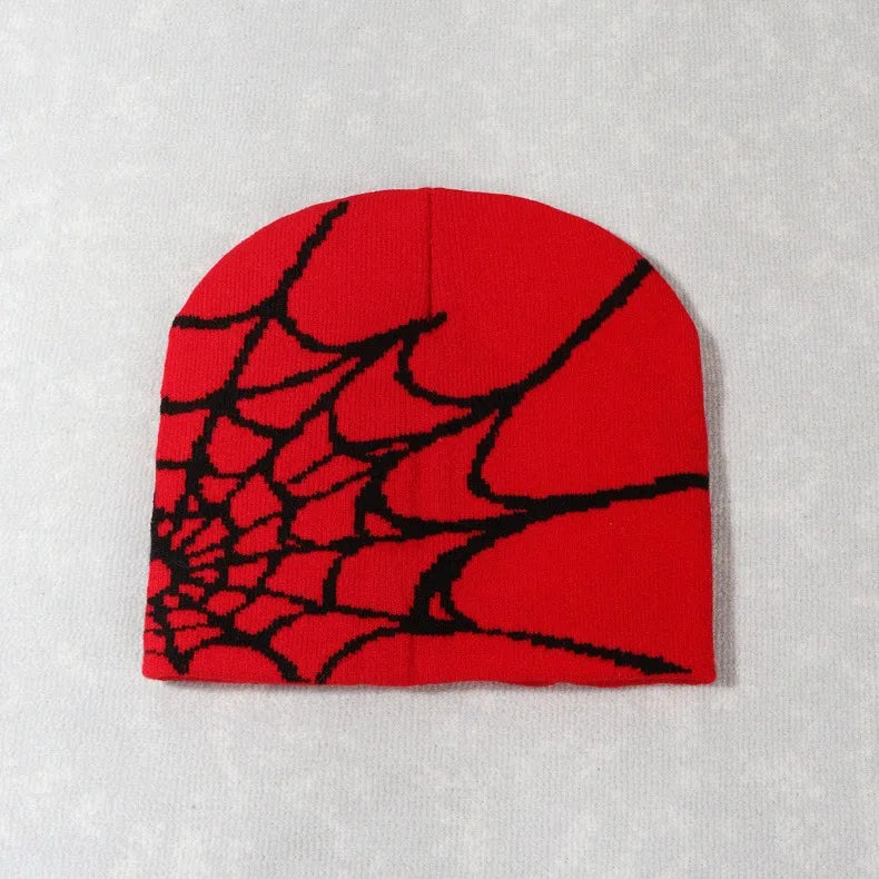 Spider Embroidered Knit Beanie – Y2K Winter Hat