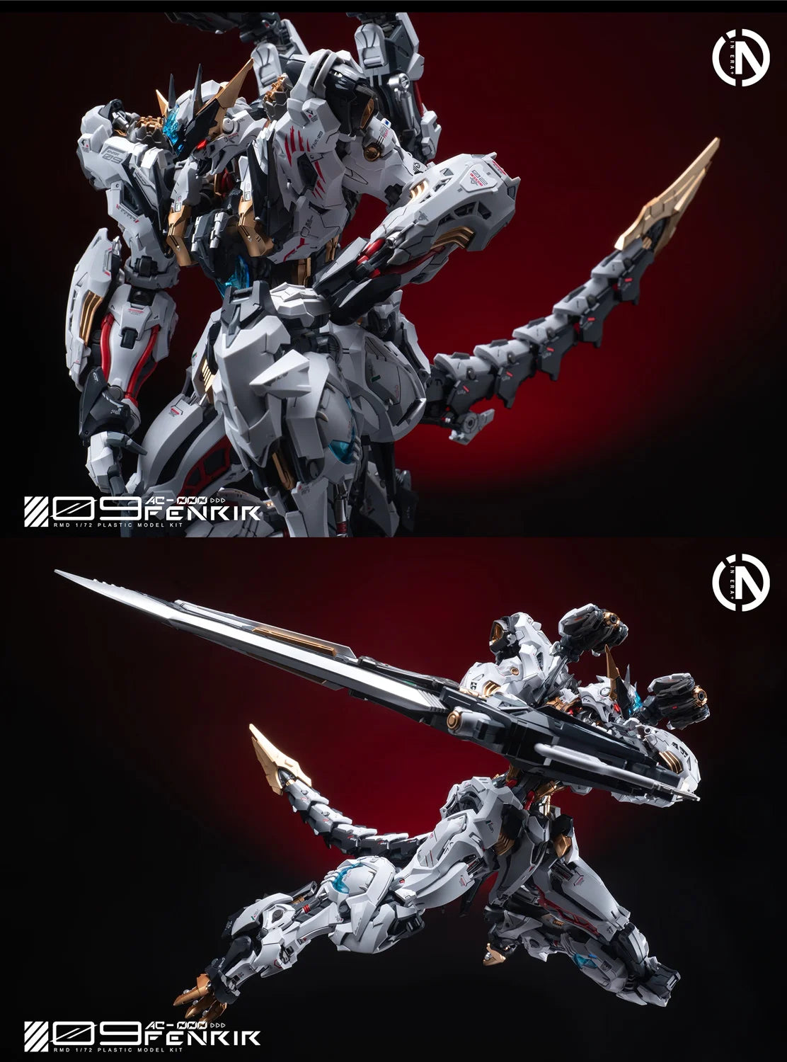 New In Stock IN ERA+ FNR-09 FENRIR Assembling Model Mecha Toys  Infinite Dimension RMD 1/72 PLASTIC MODEL KIT Wolf king