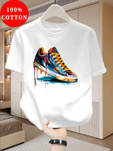 Men's Cotton Graffiti Print Relaxed Fit T-Shirt