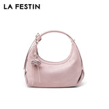 LA FESTIN Original Handbag Women New Shoulder Bags Fashion Half Moon Bag Crossbody Bag Luxury Brand Bags Ladies Leather Bag