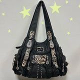 Vintage Women Handbags Fashion PU Leather Shoulder Bags Female Satchel Big-capacity Shoulder Purse Bag bolsa feminina