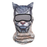 3D Cat Ski Balaclava – Animal Face Covering Hood