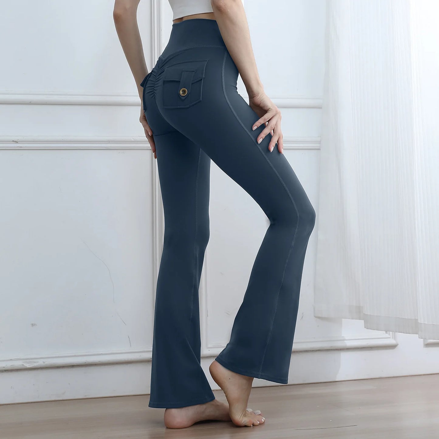 High-Waist Seamless Flare Yoga Pants