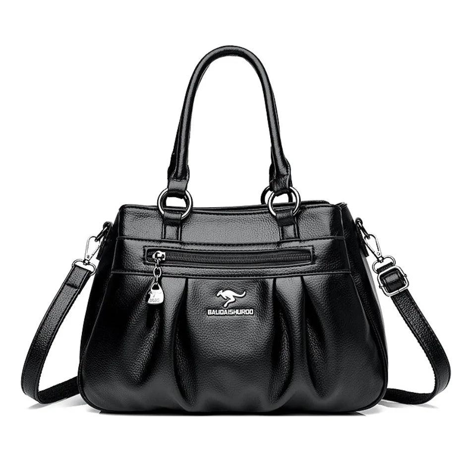 Three Layers Luxury Casual Tote Women Bag Top Quality Pu Leather Ladies Hand Bags for Women Big Shoulder Crossbody Bags Sac New