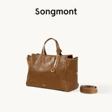 Songmont Travel Bag Vegetable Tanned Cowhide Tote Shoulder Handbag