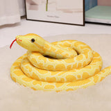 Giant Python-Print Plush Snake Pillow & Home Décor