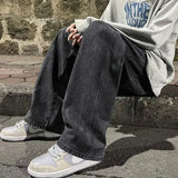 Men's Korean Wide-Leg Jeans – Relaxed Streetwear Fit