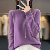 Women's Merino Wool Crew Neck Sweater