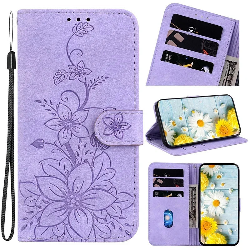 Motorola Moto Magnetic Faux Leather Wallet Phone Case
