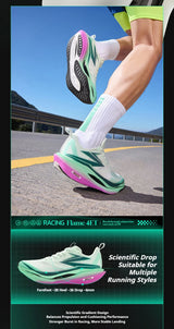 361 Degrees Flame 4 ET Men's Running Shoes Racing Marathon Rebound Breathable Cushioning Male Sneakers 672612223