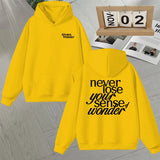 2025 Thai Drama The Secret of Us Autumn Winter Hoodie Always Wonder Letter Print Pullover Trendy Long sleeve Fleece Sweatshirts