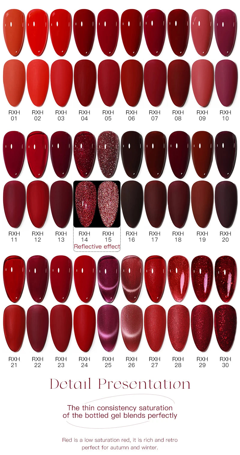 30-Piece Gel Nail Polish Set | Valentine's Romance Collection