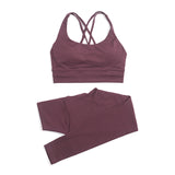 Women's Yoga Set with Sports Bra & High-Waist Leggings