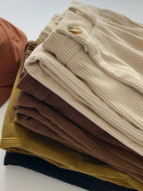 Women's High-Waist Corduroy Wide-Leg Pants