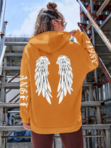 Angel Wings Oversized Graphic Hoodie