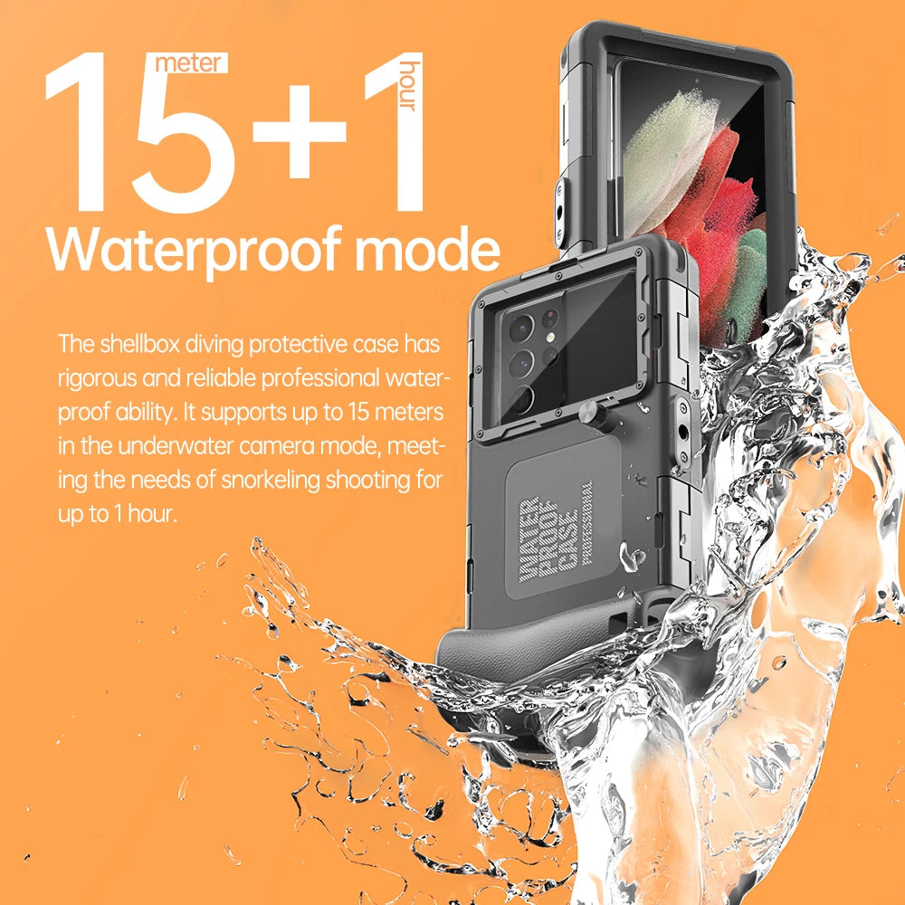 Shellbox IP68 Waterproof Phone Case for Diving
