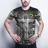 Summer New Brazil Jesus Soccer Jerseys Wifru Outdoor Football Training Breathable Uniforms Men's Quick-drying Tshirts Kid's Tops