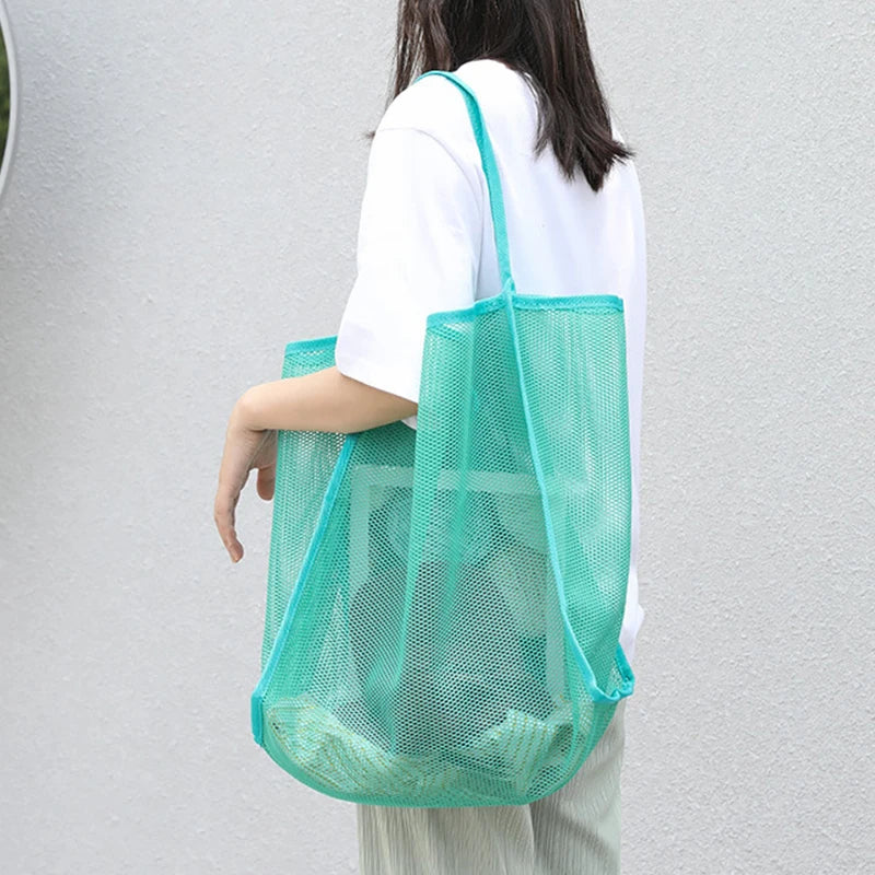 Women's Mesh Tote Bag for Beach & Shopping
