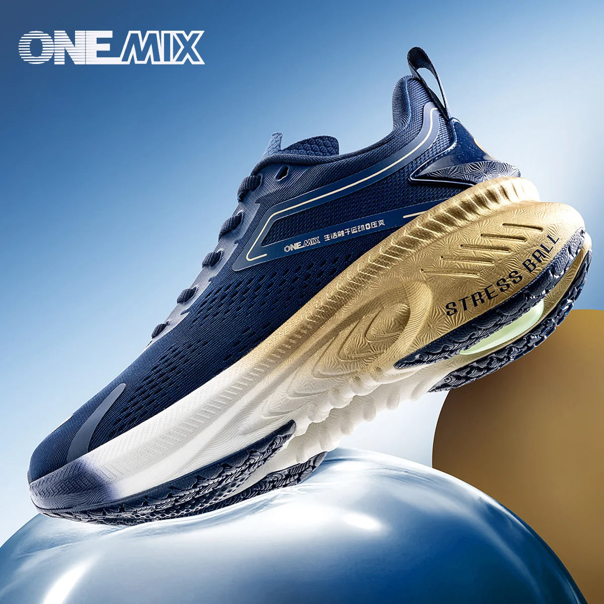 ONEMIX Unisex Breathable Running Shoes — Mesh, Cushioned, Lace-Up
