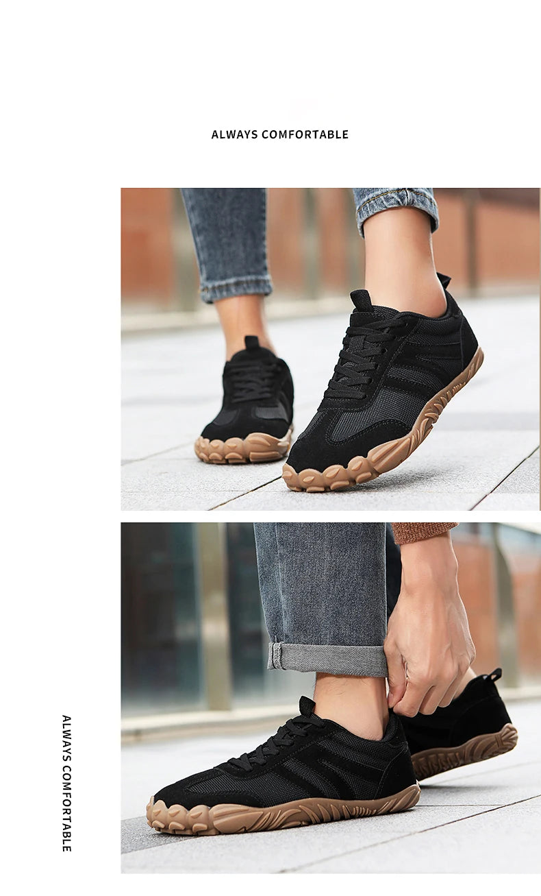 2026 New Wide Toe Barefoot Shoes Mens Womens Zero Drop Minimalist Sneakers Retro Outdoor Non Slip Walking Shoes Casual Sneaker
