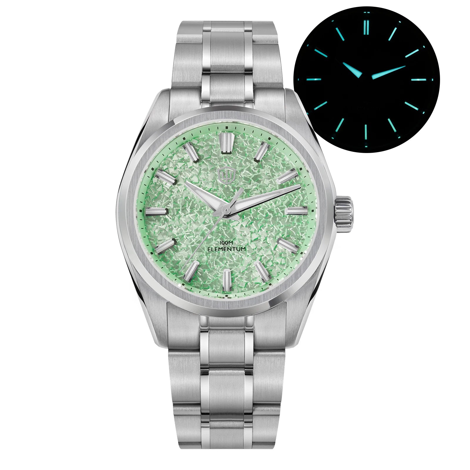Watchdives WD0003C ice Crack Dial 38mm Men Watch VH31 Sweep Seconds Quartz Movement Sapphire Luminous 10Bar Waterproof Watches