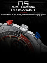NAVIFORCE Sports Multifunction Waterproof Watches for Men Fashion Leather Luxury Brand Quartz Analog Luminous Square Wrist Watch
