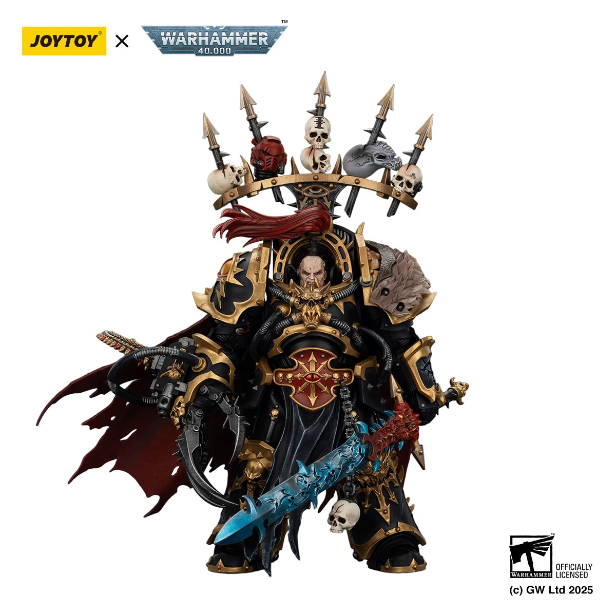 JOYTOY Warhammer 40k 1/18 Action Figures Black Legion Abaddon the Despoiler with Drach'nyen and the Talon of Horus