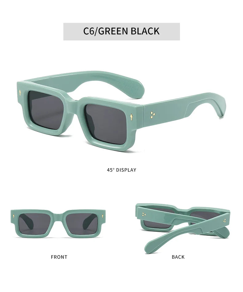 Retro Square Sunglasses – UV400 Luxury Shades