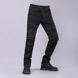 Men's Winter Biker Jeans Motocycle Denim Pants Male Stretch Original Long Trousers Off-road Protection Pants Plus Size 5XL