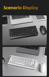 AJAZZ NK68V2 Single-Mode Wired Mechanical Keyboard Portable Gaming Keyboard RGB Hot-Swappable PC Lightweight Mechanical Keyboard