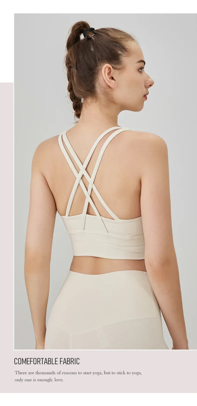 Women's Cross-Back Yoga Sports Bra