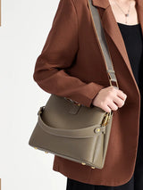 100% Genuine Leather Women's Crossbody Bag 2025 Summer Female Shoulder Bag Luxury Design Handbag phone makeup Bag Commuter