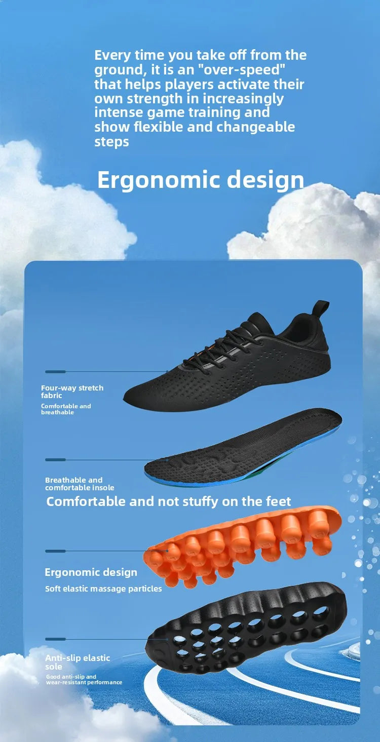 ClaWave Unisex Massage Cushioning Running Sneakers — Breathable Knit, Non-Slip