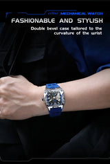 Luxury Automatic Skeleton Watch – Waterproof Silicone Sport Wristwatch