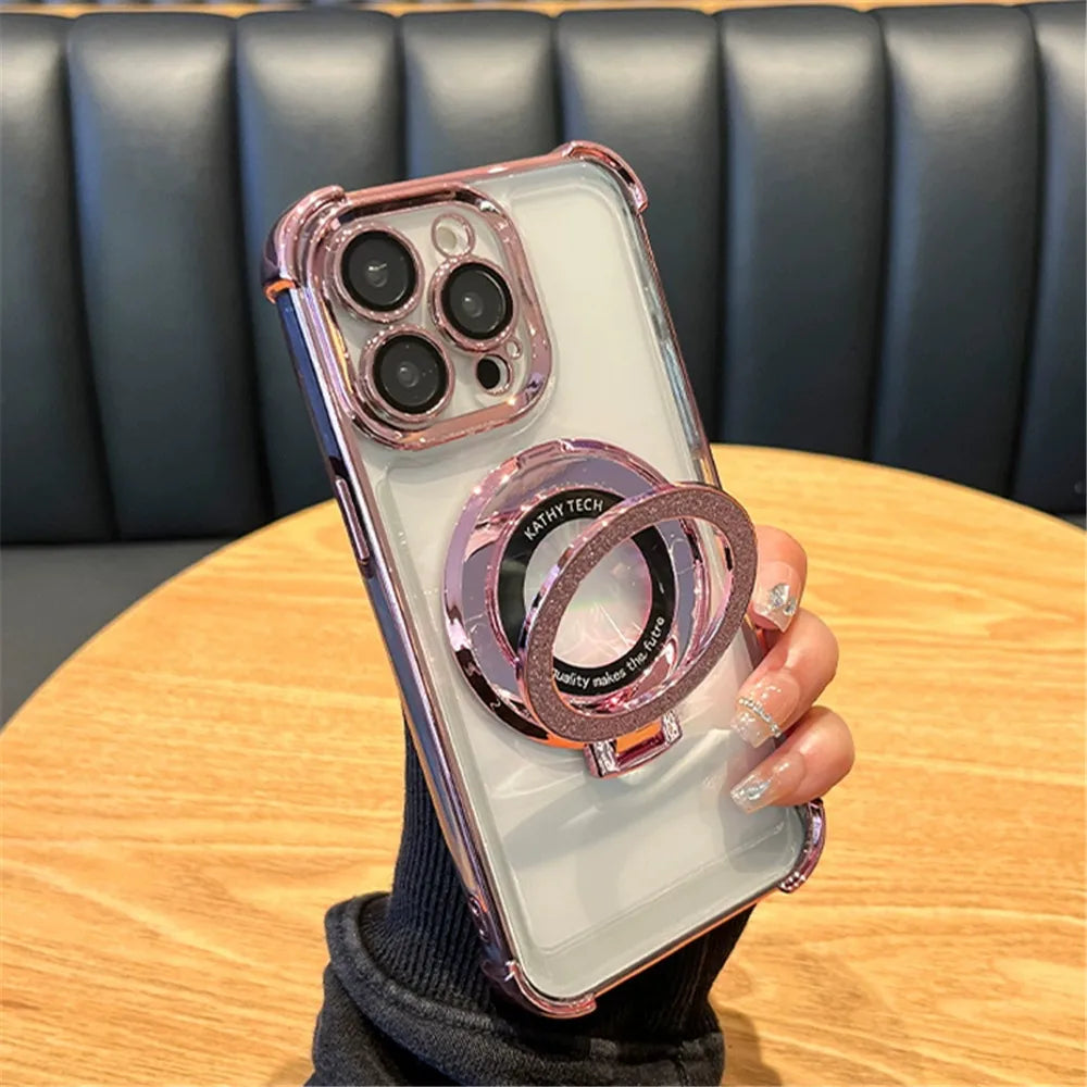 Luxury Shockproof Clear Ring Case