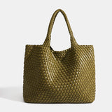 Designer Knitting Fashion Ladies Handbags And PU leather Large-capacity Women's single-shoulder bag Beach Travel Bags