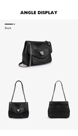 BAFELLI Genuine Leather Chain Bag – Chic Crossbody Tote