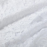 Women Pant Set Stand Collar Lace Sheer Sleeveless Split Front Top Wide Leg Solid Pant Casual Elegant Two Piece Set For Ladies