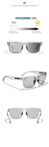 KDEAM Large Size Men's Sunglasses Polarized Photochromic Night Vision Goggles Oversized Sun Glasses With 154mm Width KD332 PLUS