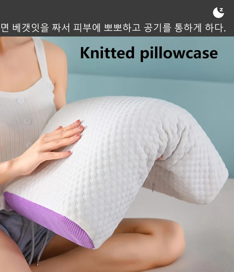 Pectin Pillow Breathable Air Layer TPE Pillow Washable with Water, Zero Pressure Cervical Neck Pillow Latex Adult Single Pillow