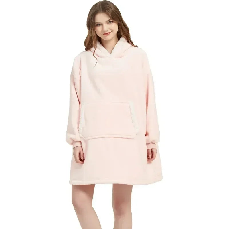 Oversized Fleece Hoodie Blanket
